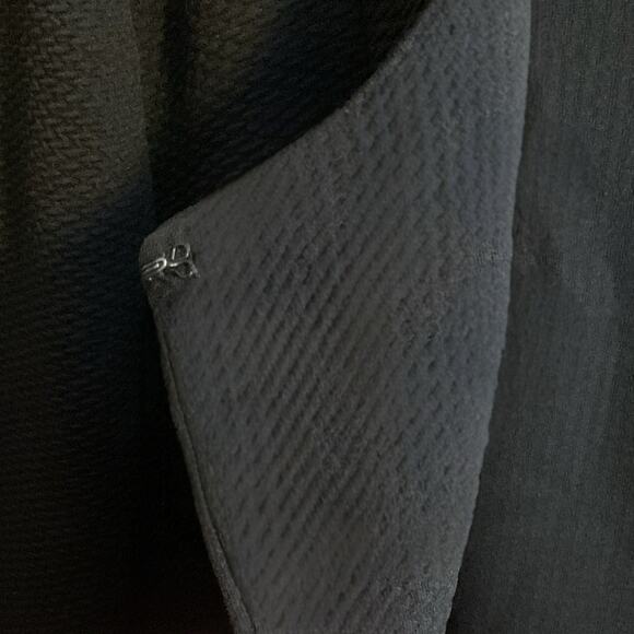 Perceptions Short Jacket Womens Black Open Size 14 Pockets White Buttons - Picture 5 of 9